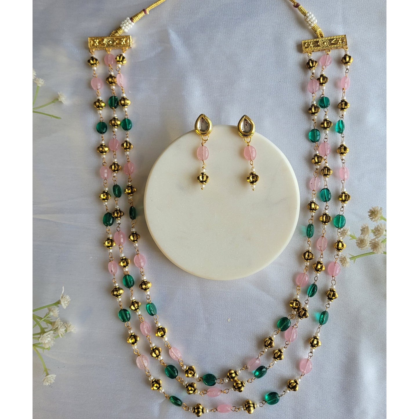 GREEN PINK NIA NECKLACE
