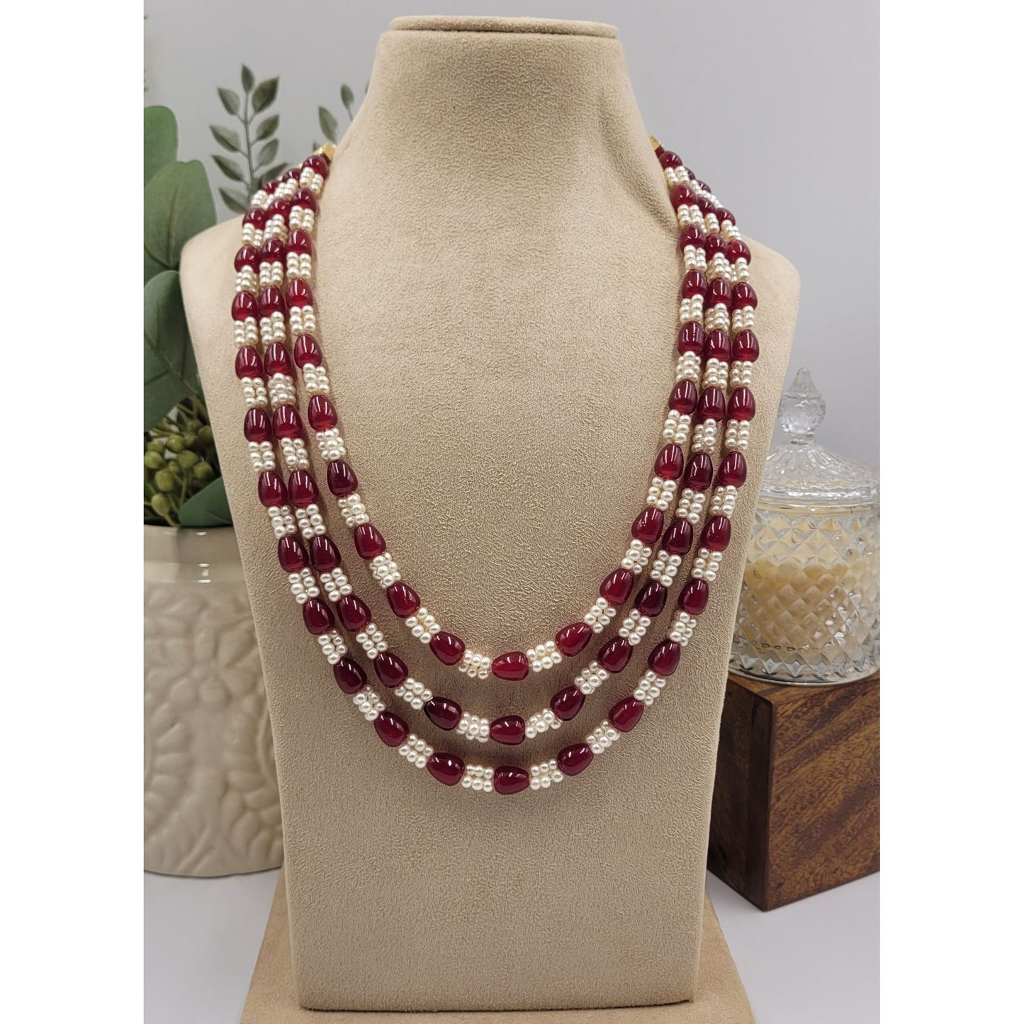 MAROON KETKI NECKLACE SET