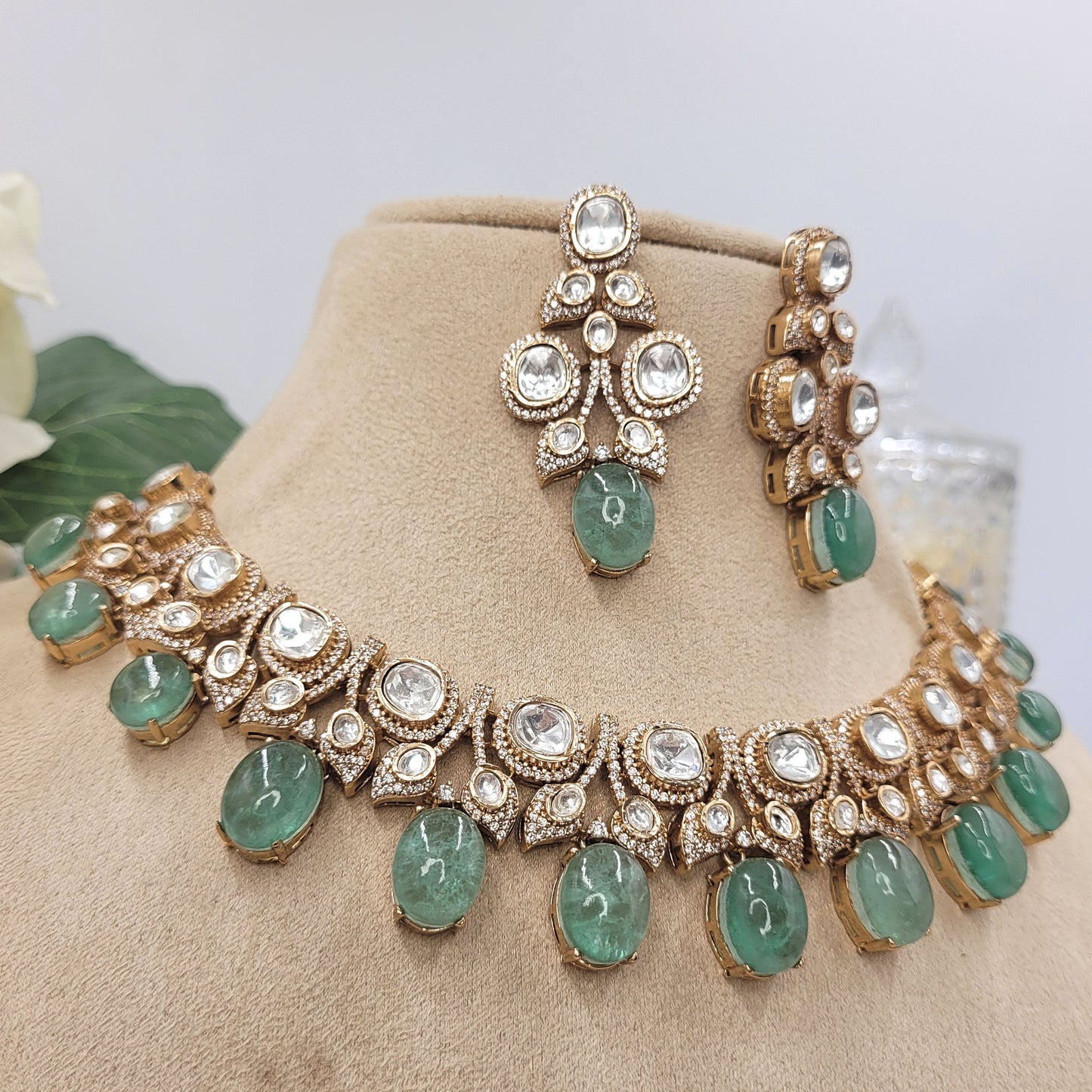 MINT GREEN INARA NECKLACE SET