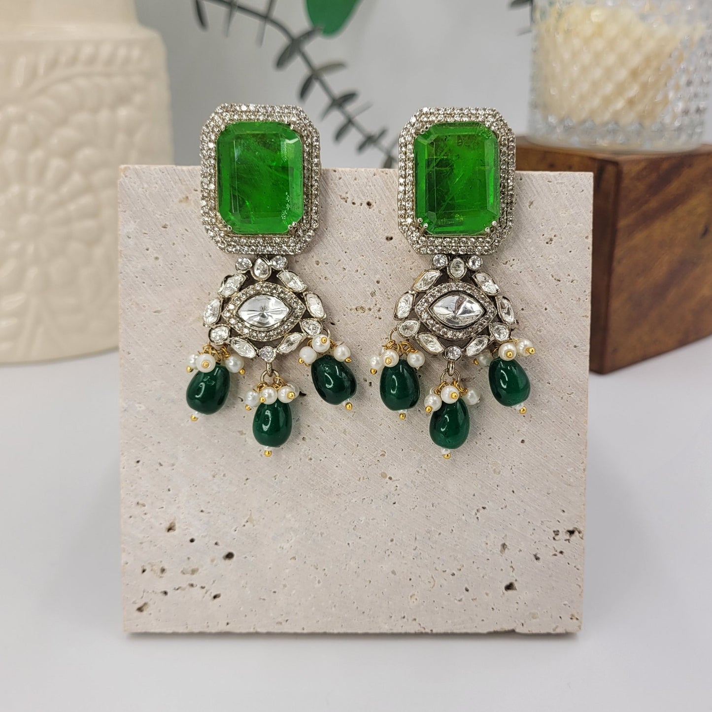 GREEN ZIYAA NECKLACE SET