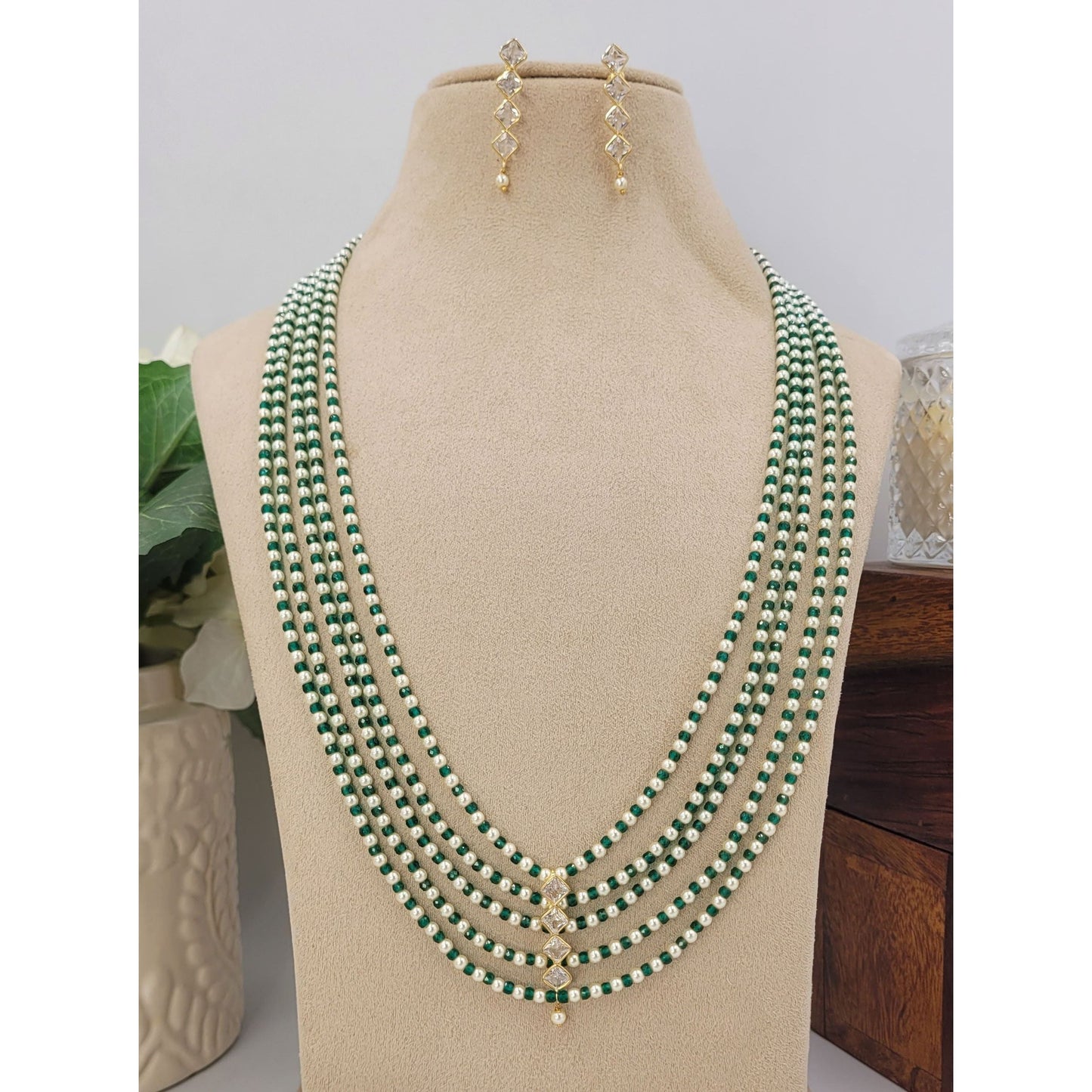 GREEN JANAKI NECKLACE SET