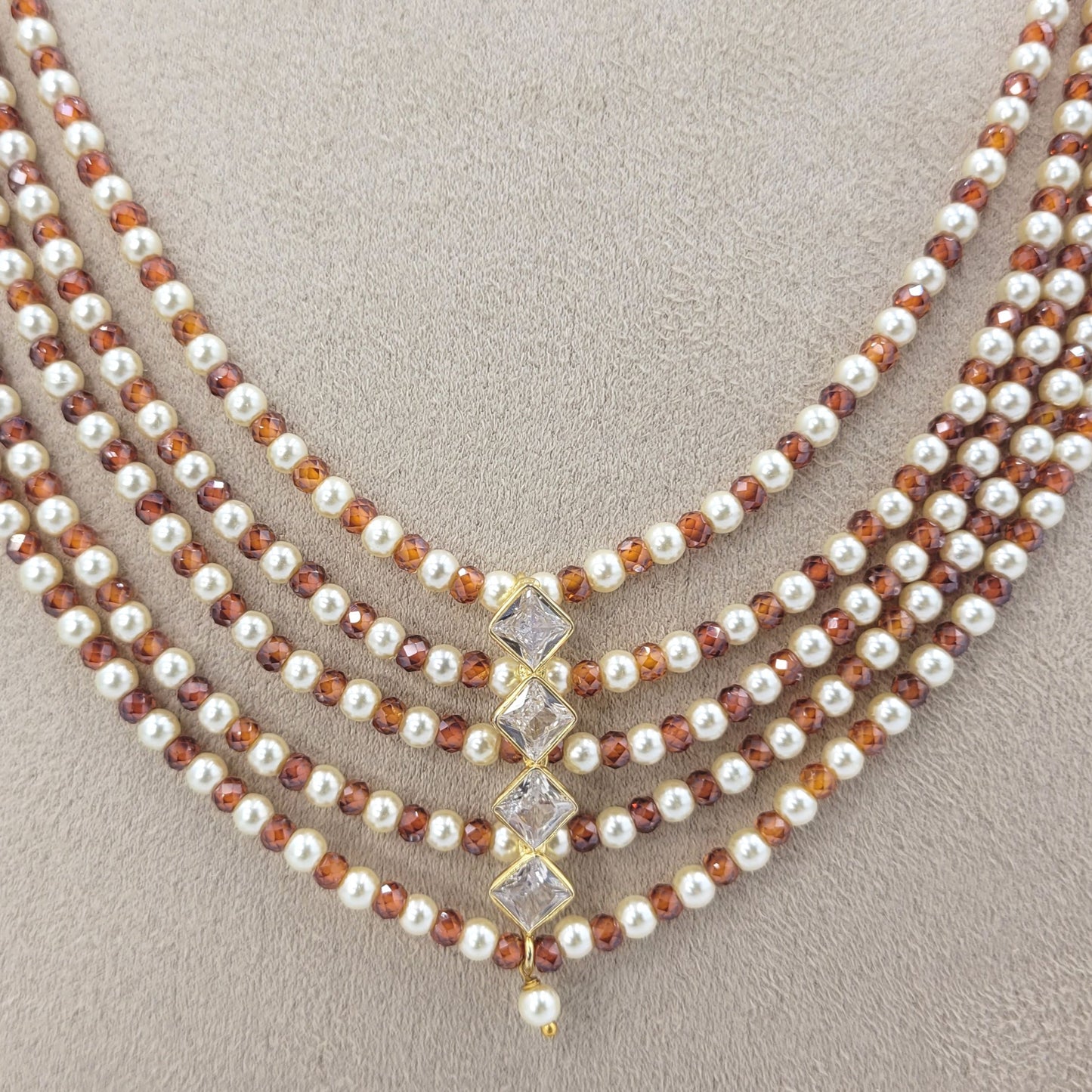 RUST ORANGE SIDHIKA NECKLACE SET