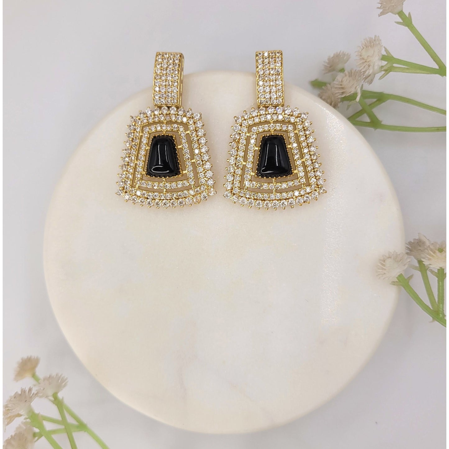 BLACK ALPANA NECKLACE SET