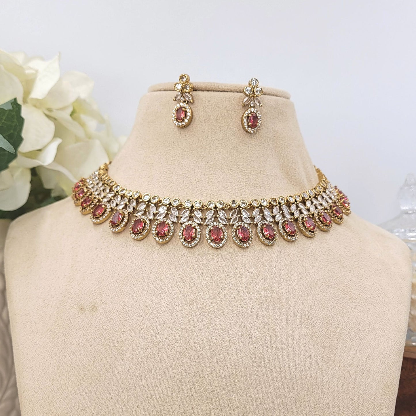 PINK SNIGDHA NECKLACE SET