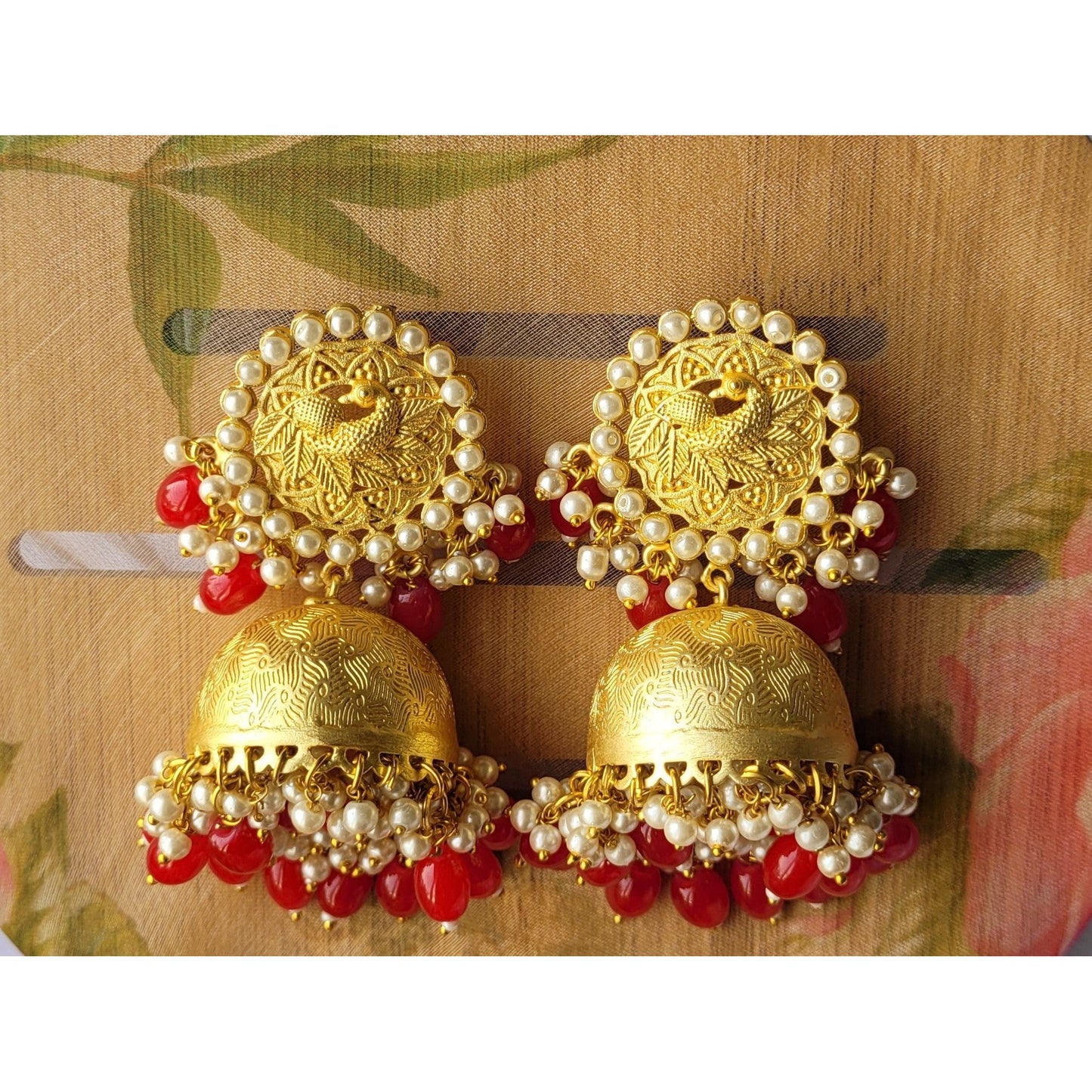 RED RAGINI JHUMKA