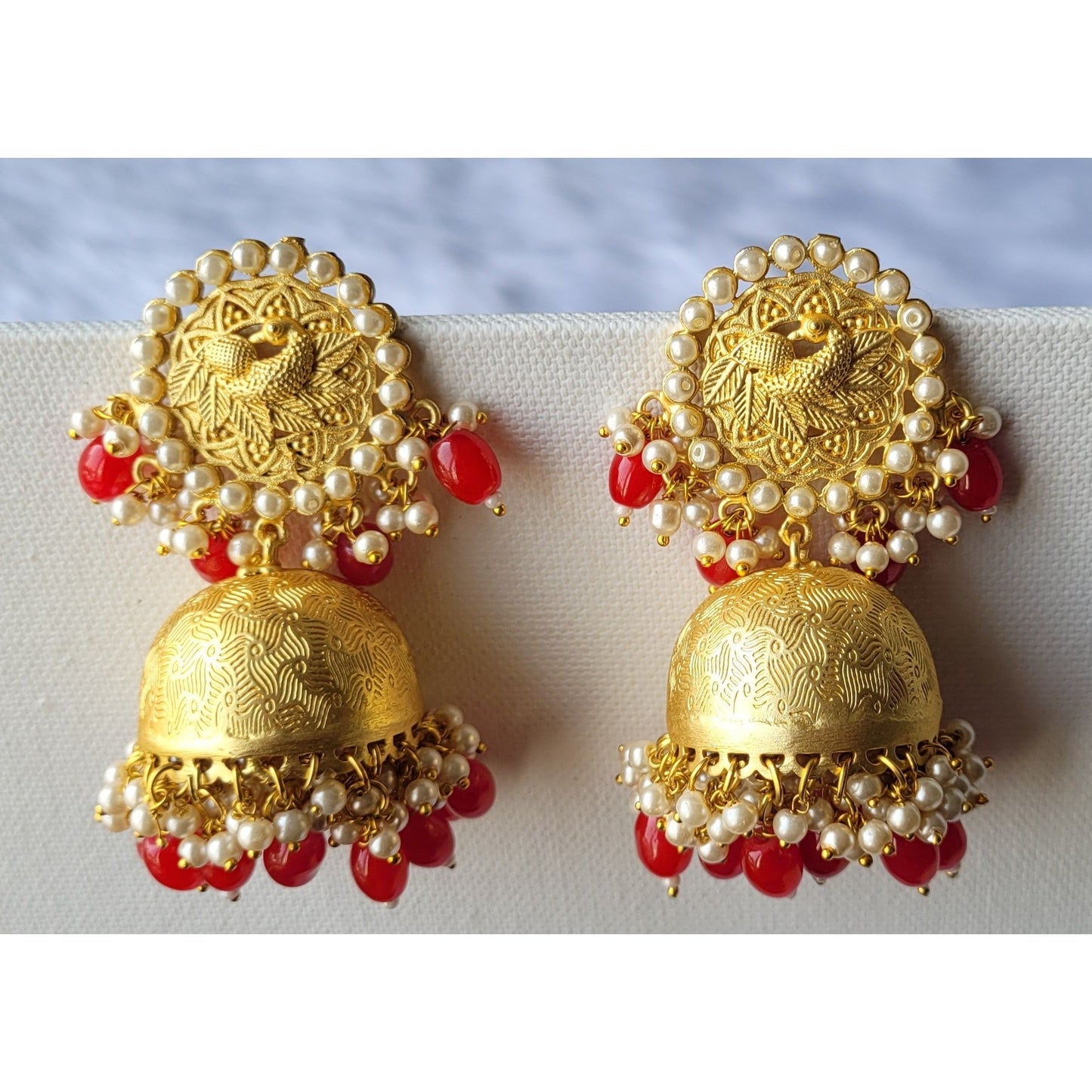RED RAGINI JHUMKA