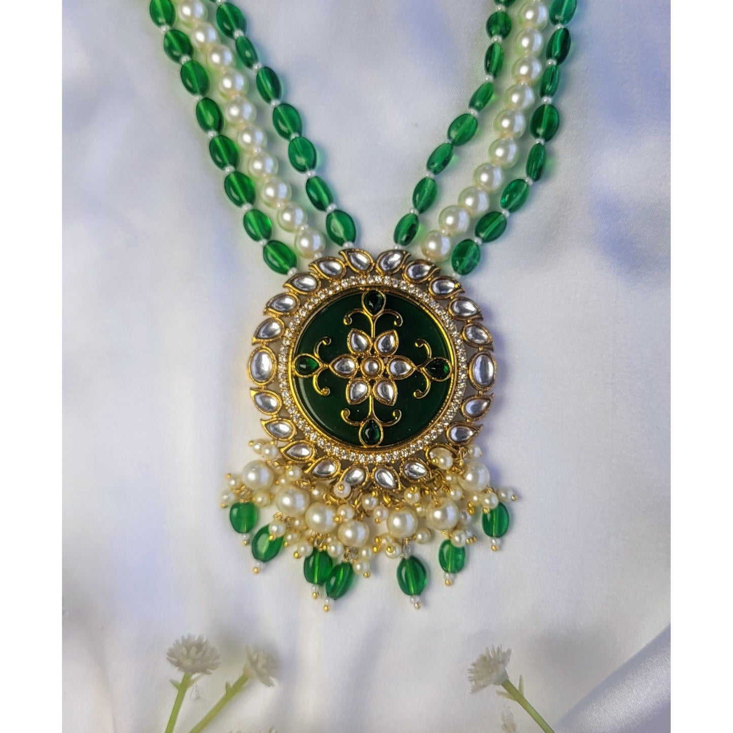 GREEN TAMANA NECKLACE SET