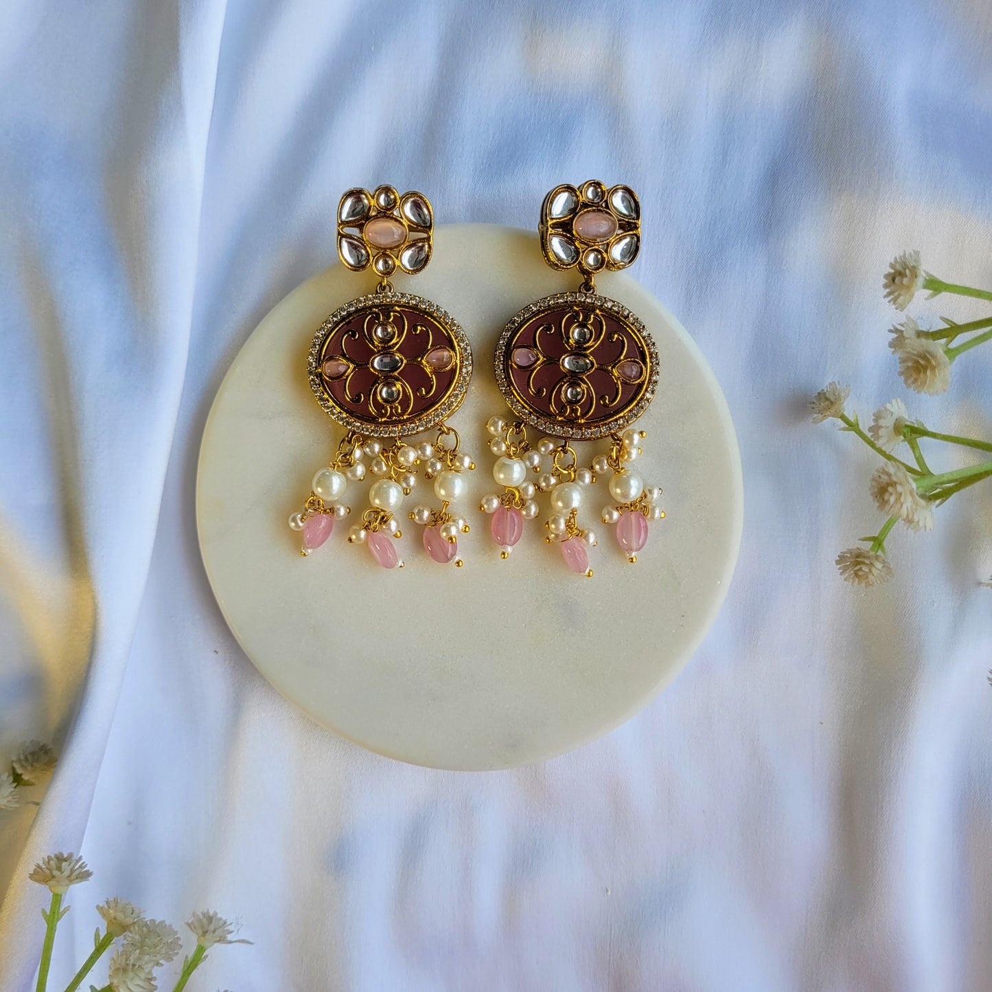 PINK RUPKATHA CHOKER SET