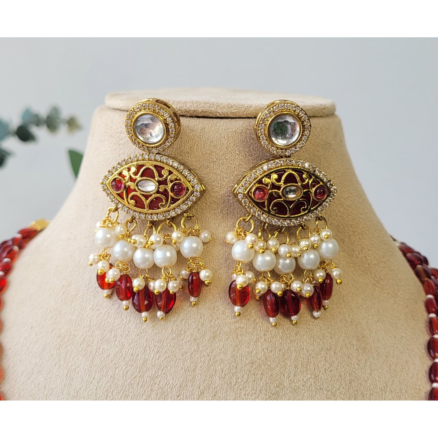 RED RANJITA NECKLACE SET
