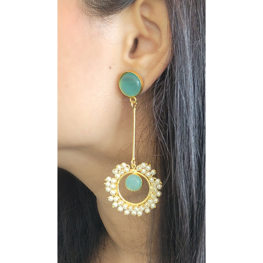 BLUE SEEMA DANGLERS