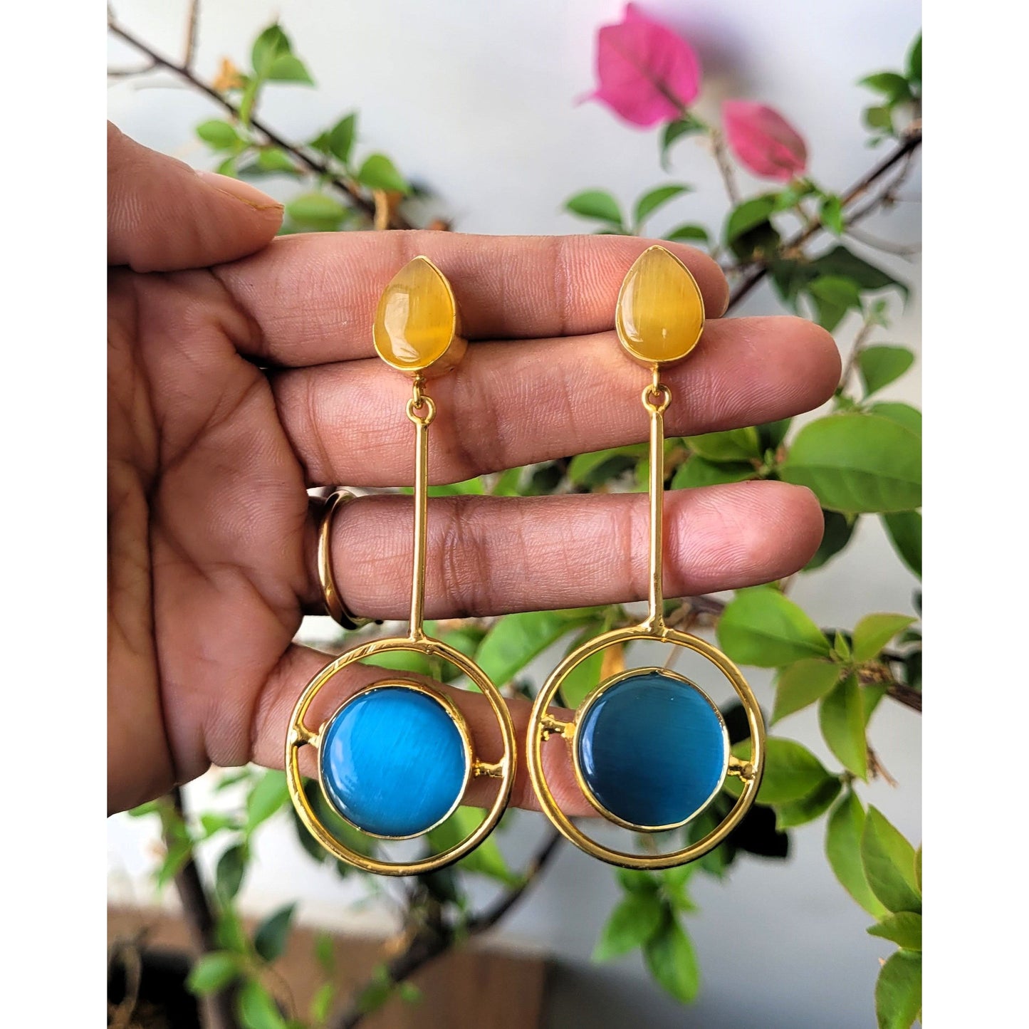 BLUE ESHA DANGLERS