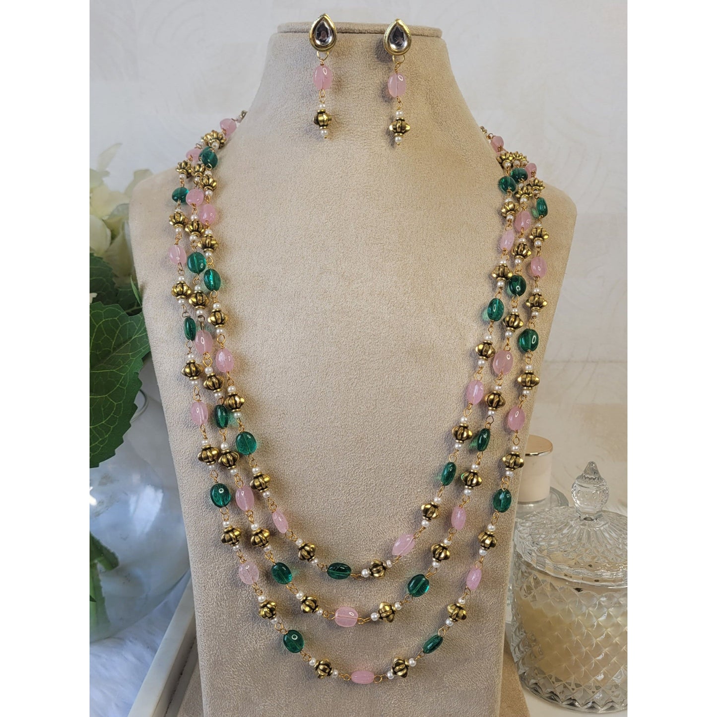 GREEN PINK NIA NECKLACE