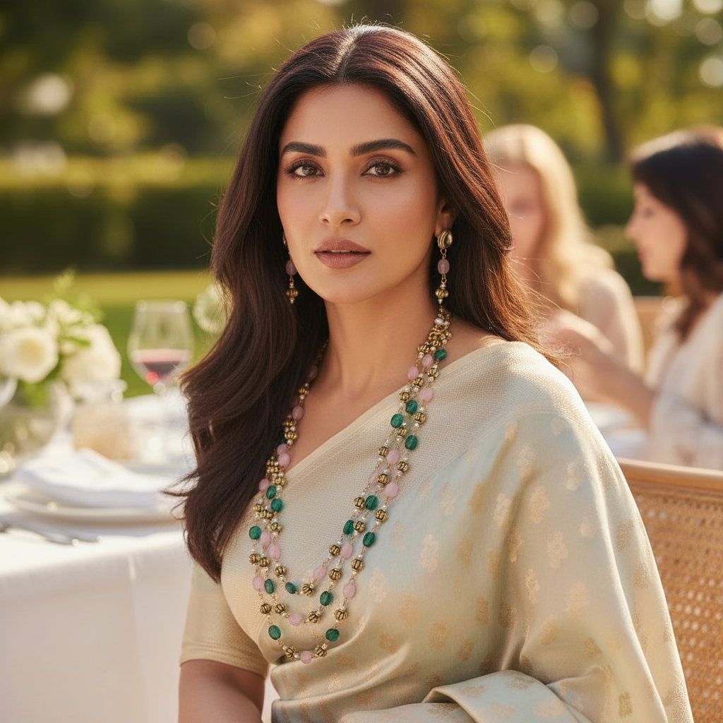 GREEN PINK NIA NECKLACE