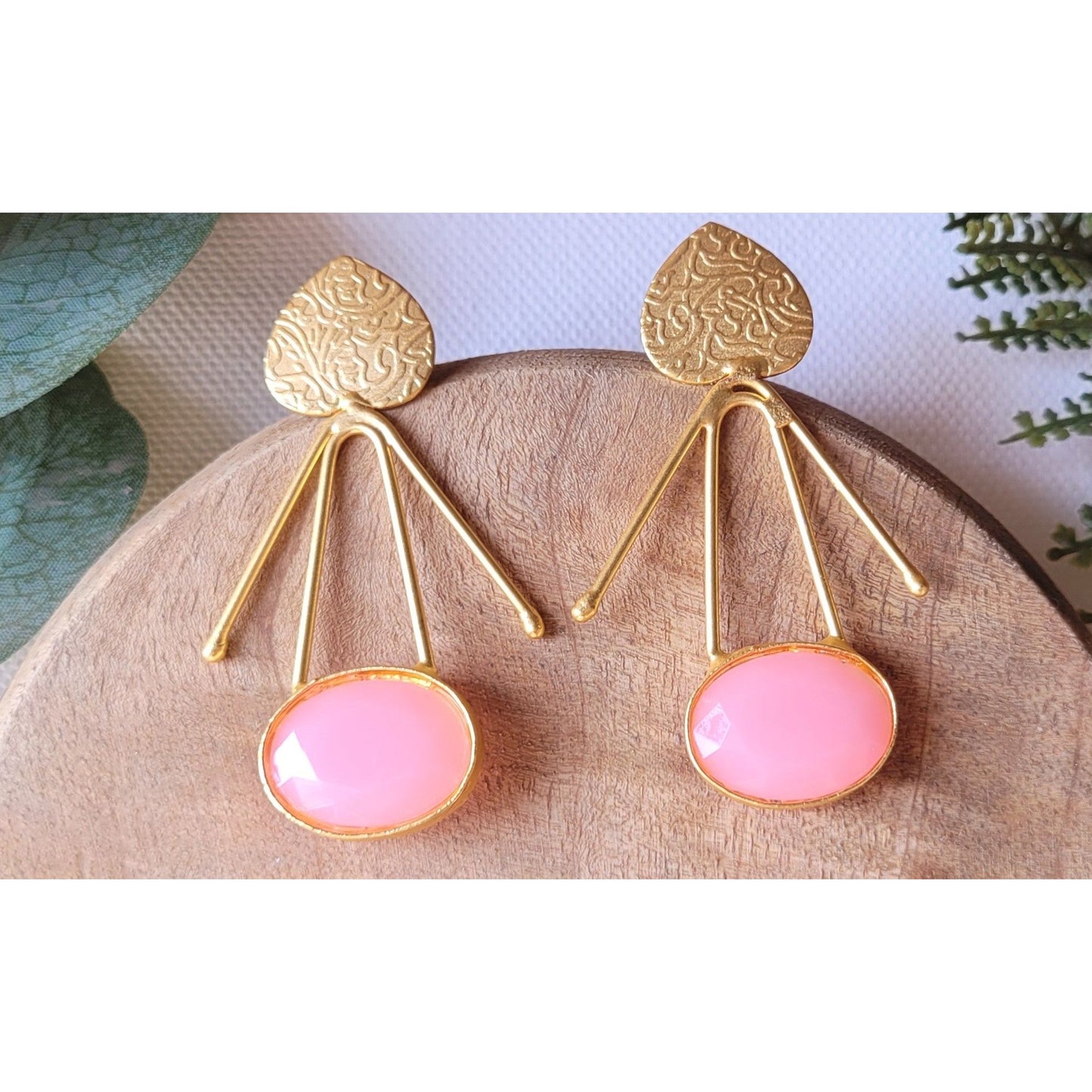 PINK KIARA DANGLERS