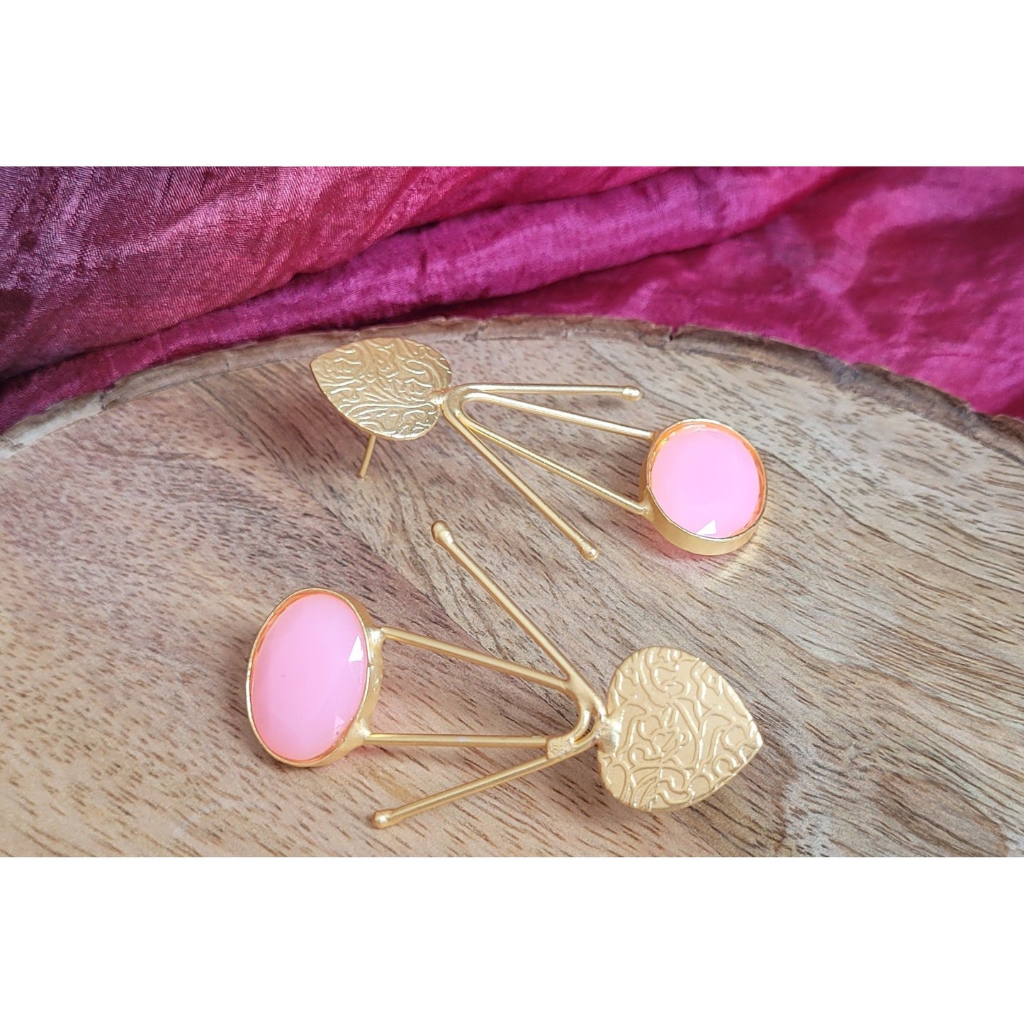 PINK KIARA DANGLERS