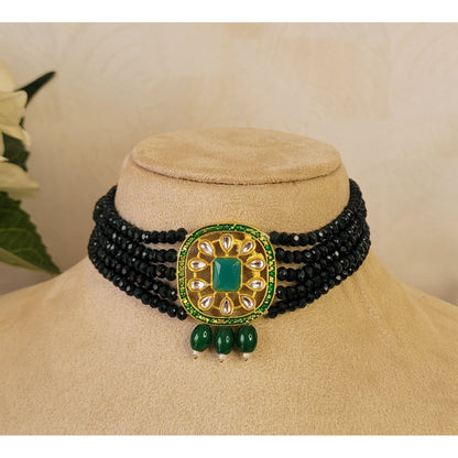 DARK GREEN KIRTI CHOKER