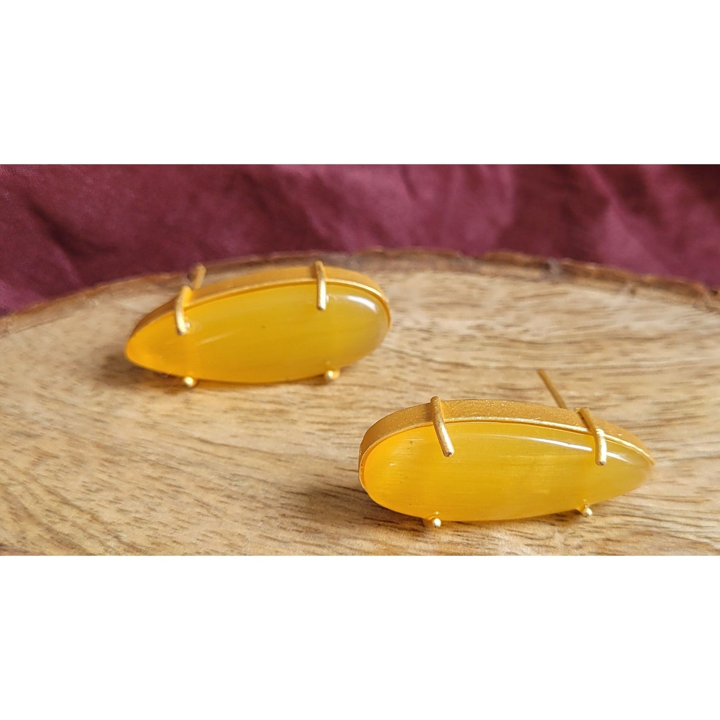 YELLOW YASMEEN STUDS