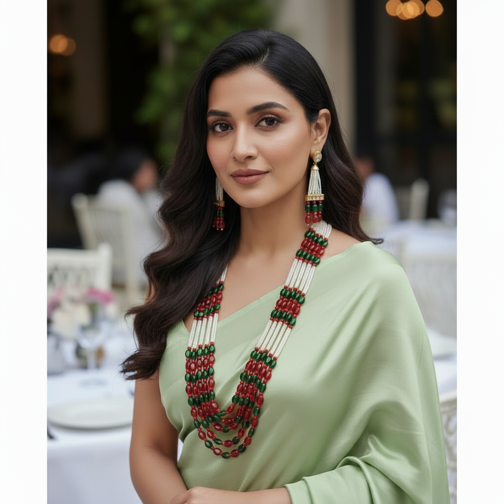 GREEN MAROON ARINA NECKLACE