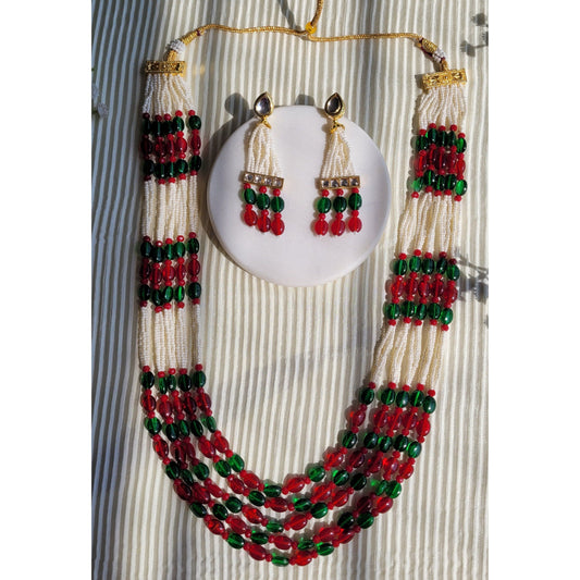 GREEN MAROON ARINA NECKLACE