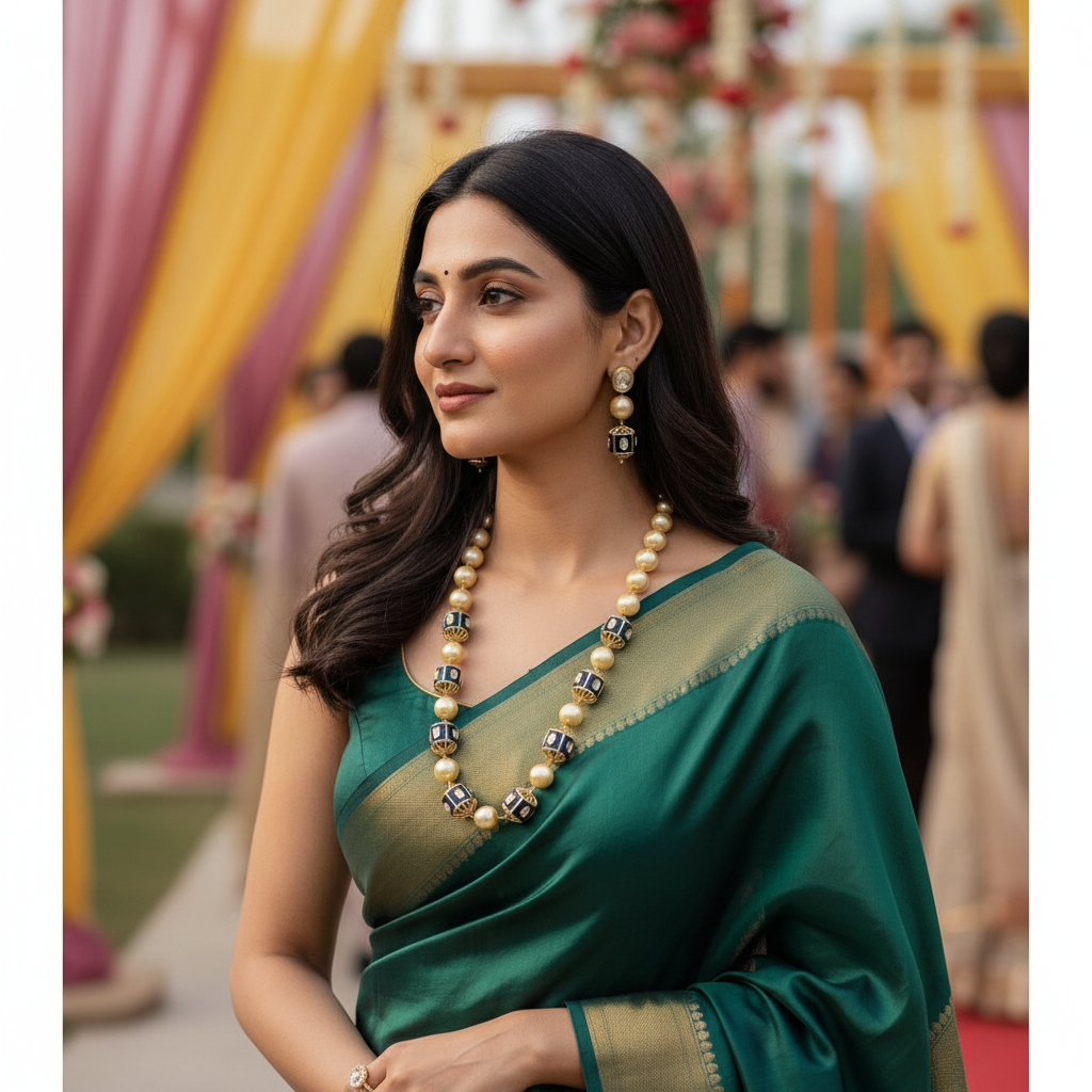 NAVY BLUE SHIVANI NECKLACE