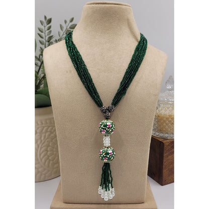 GREEN AMOLI NECKLACE SET