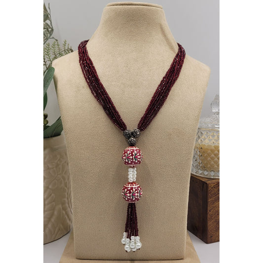 MAROON ASHIMA NECKLACE SET