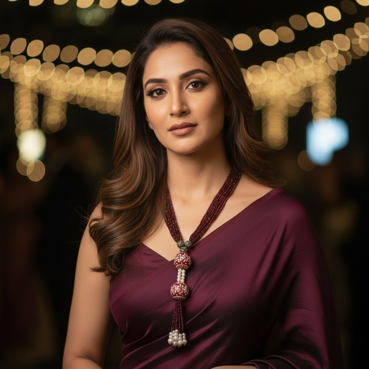 MAROON ASHIMA NECKLACE SET