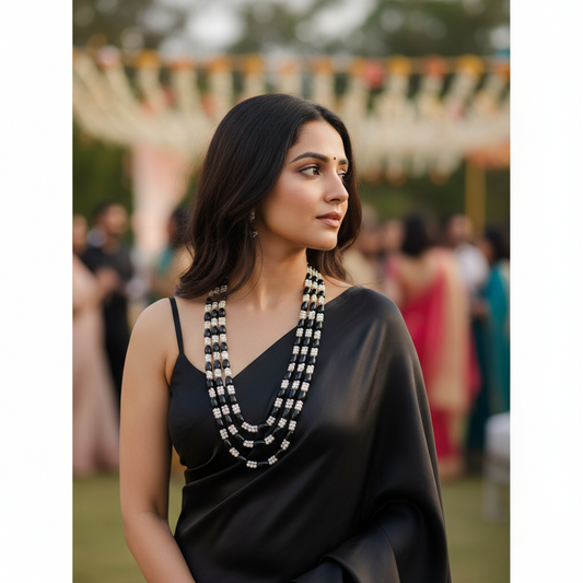 BLACK  SHANIA NECKLACE SET