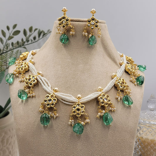 GREEN UPASANA NECKLACE SET