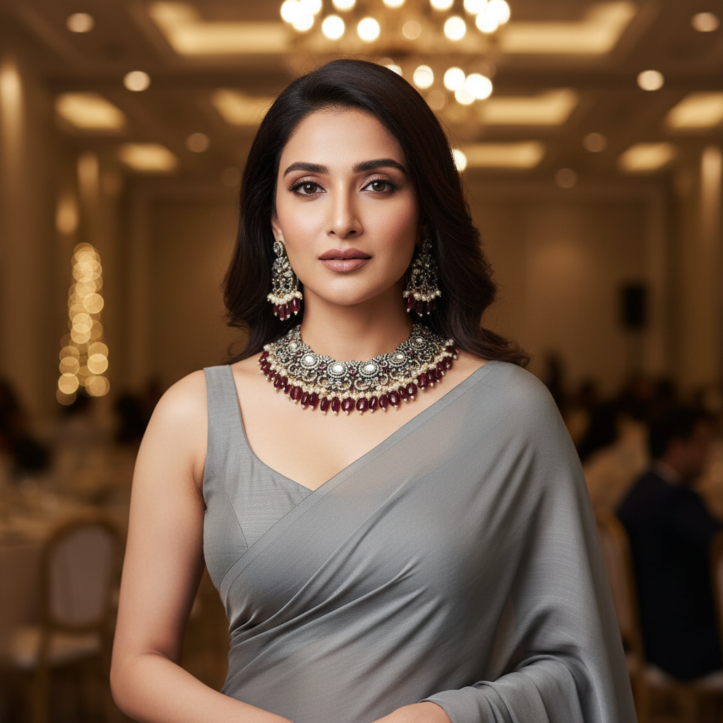 MAROON NAVITA NECKLACE SET