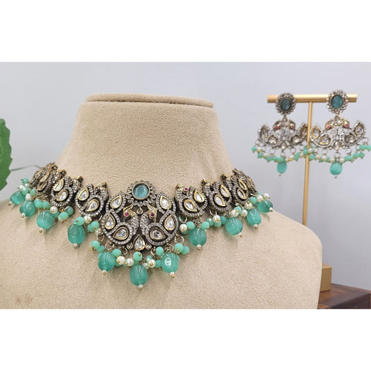 MINT SHRAVYA NECKLACE SET