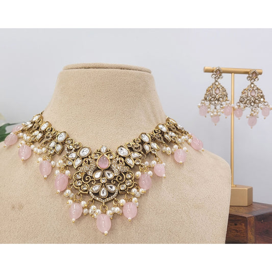 PINK ARADHYA NECKLACE SET