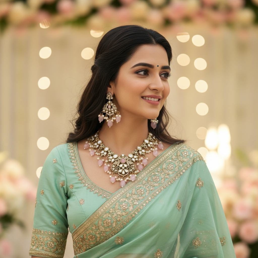 PINK ARADHYA NECKLACE SET