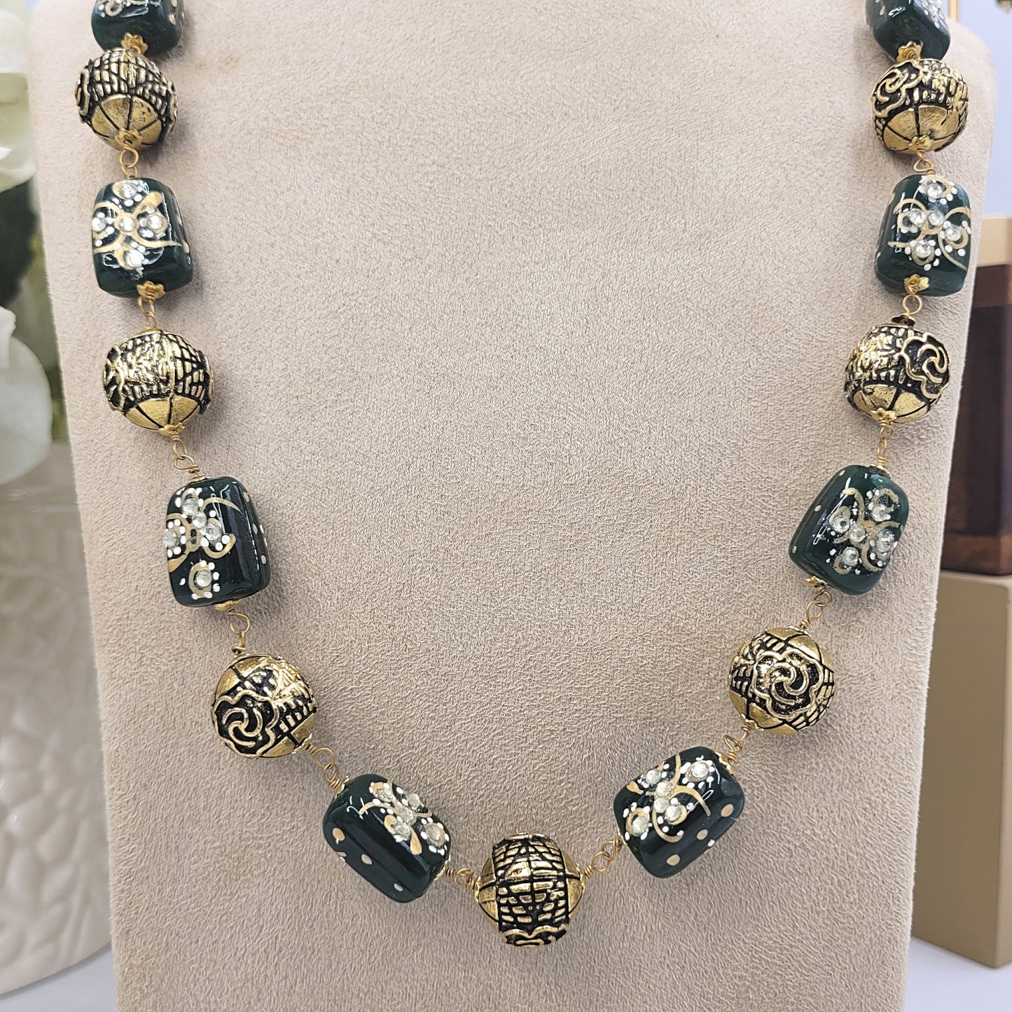 GREEN MIMI NECKLACE SET
