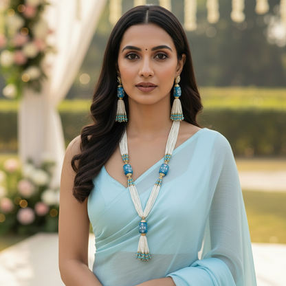 BLUE LEYLA NECKLACE SET