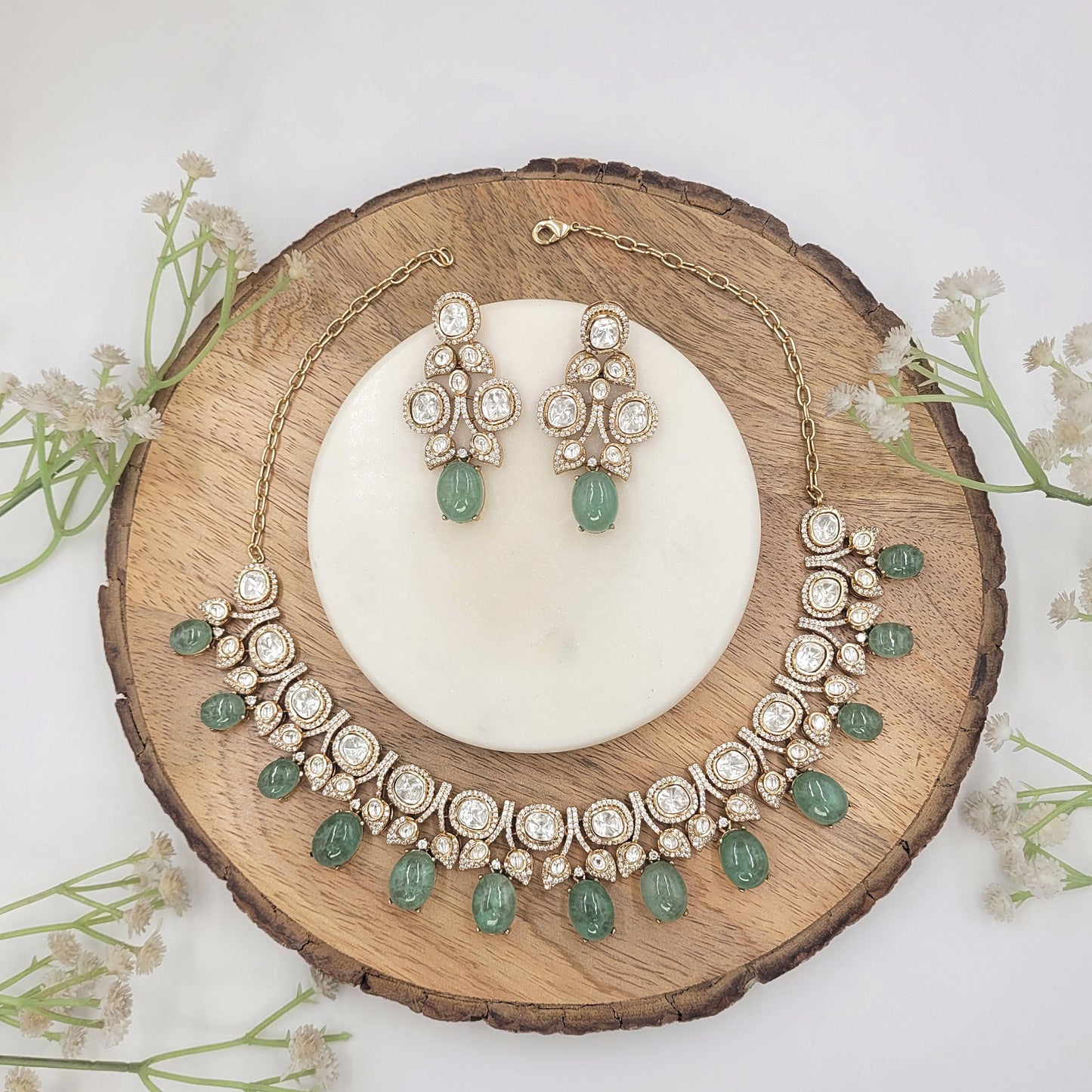 MINT GREEN INARA NECKLACE SET