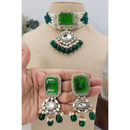 GREEN ZIYAA NECKLACE SET