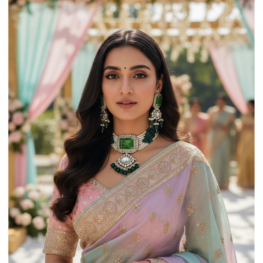 GREEN ZIYAA NECKLACE SET