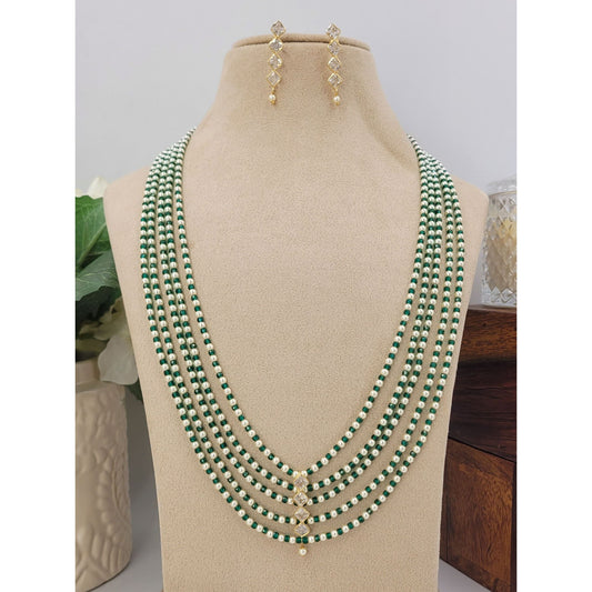GREEN  JANAKI NECKLACE SET