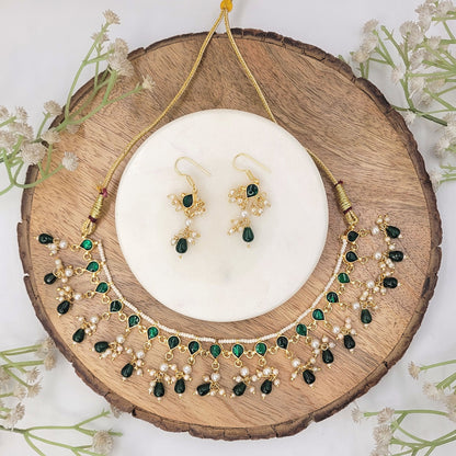 GREEN KAVYA NECKLACE SET