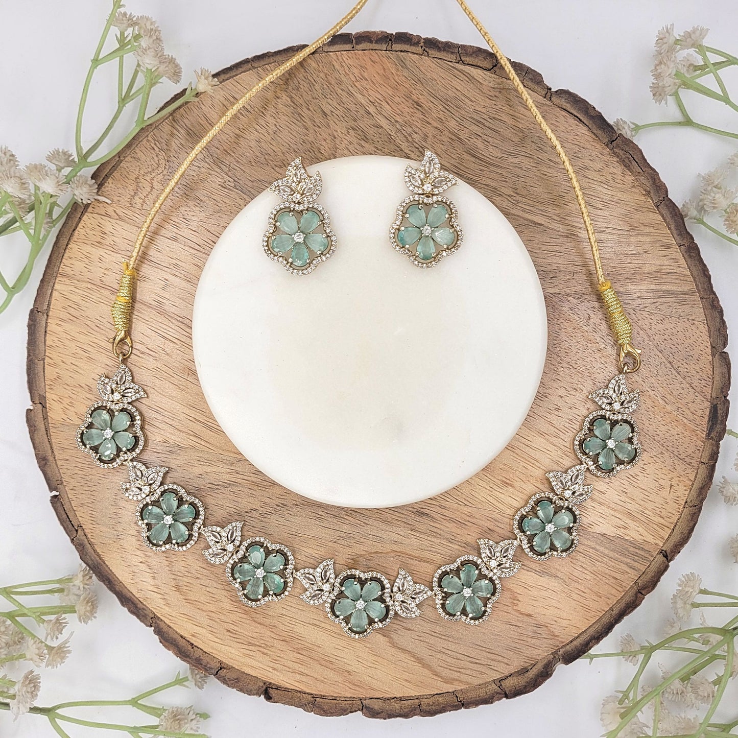 MINT GREEN MILA NECKLACE SET
