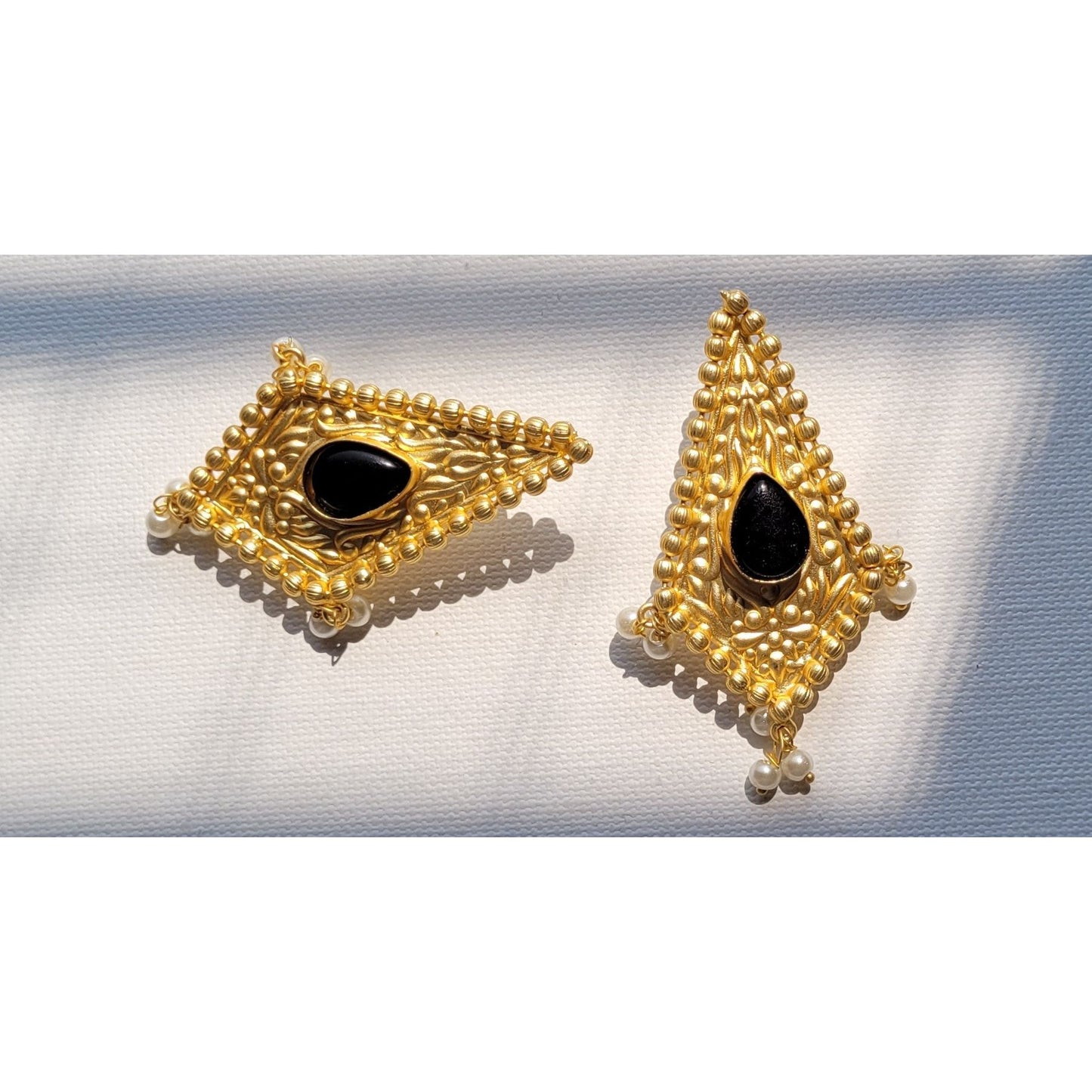 BLACK BARKHA DANGLERS