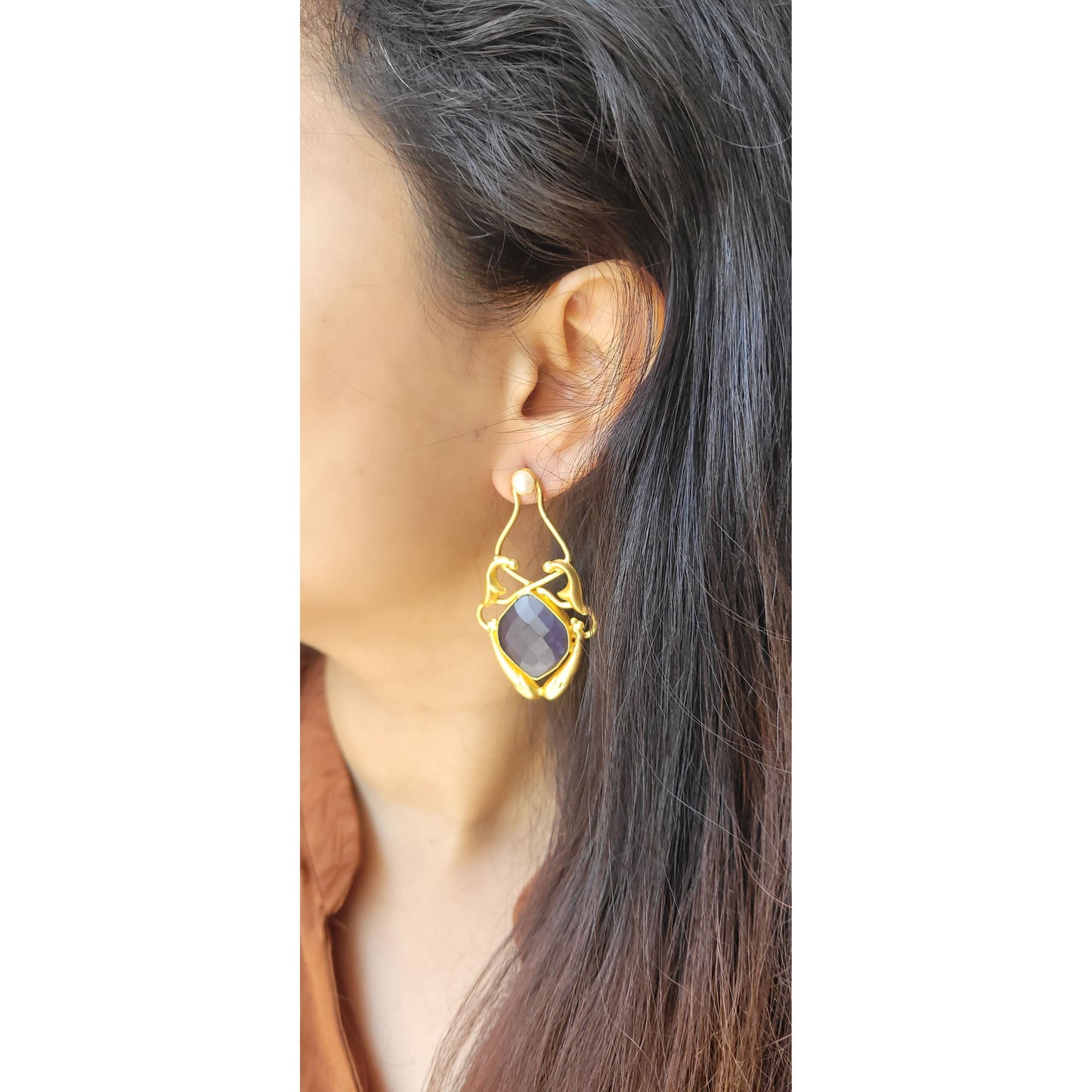 BLUE BHAVNA DANGLERS