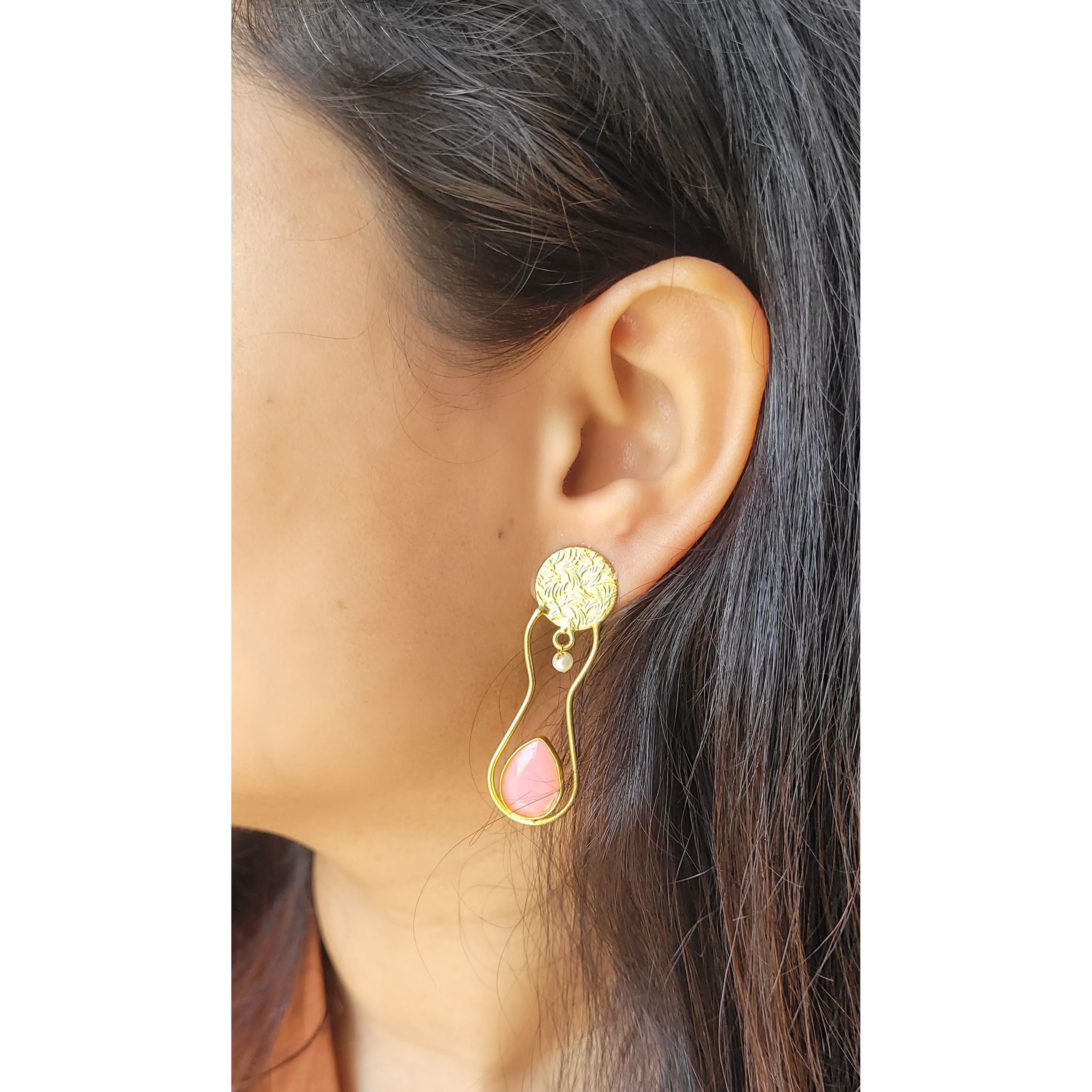 Buy | Laara Gold Plated Brass Office Wear Lion Motif Stud Earring