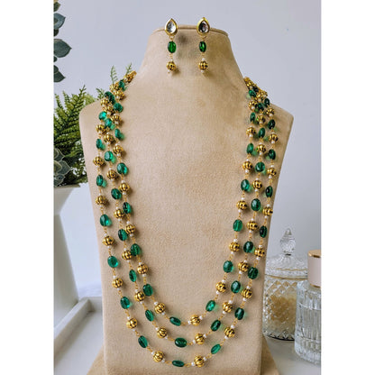 GREEN GAURAVI NECKLACE SET