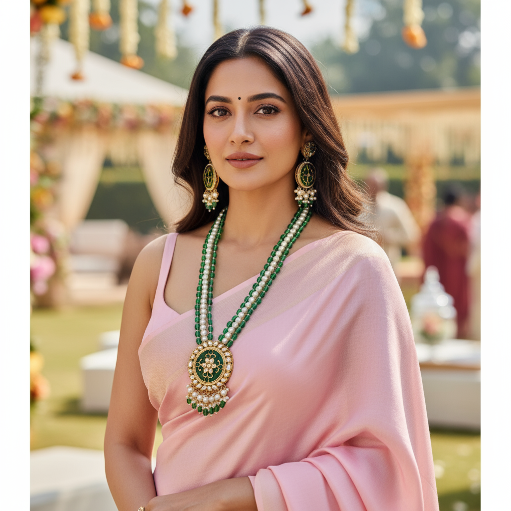 GREEN TAMANA NECKLACE SET