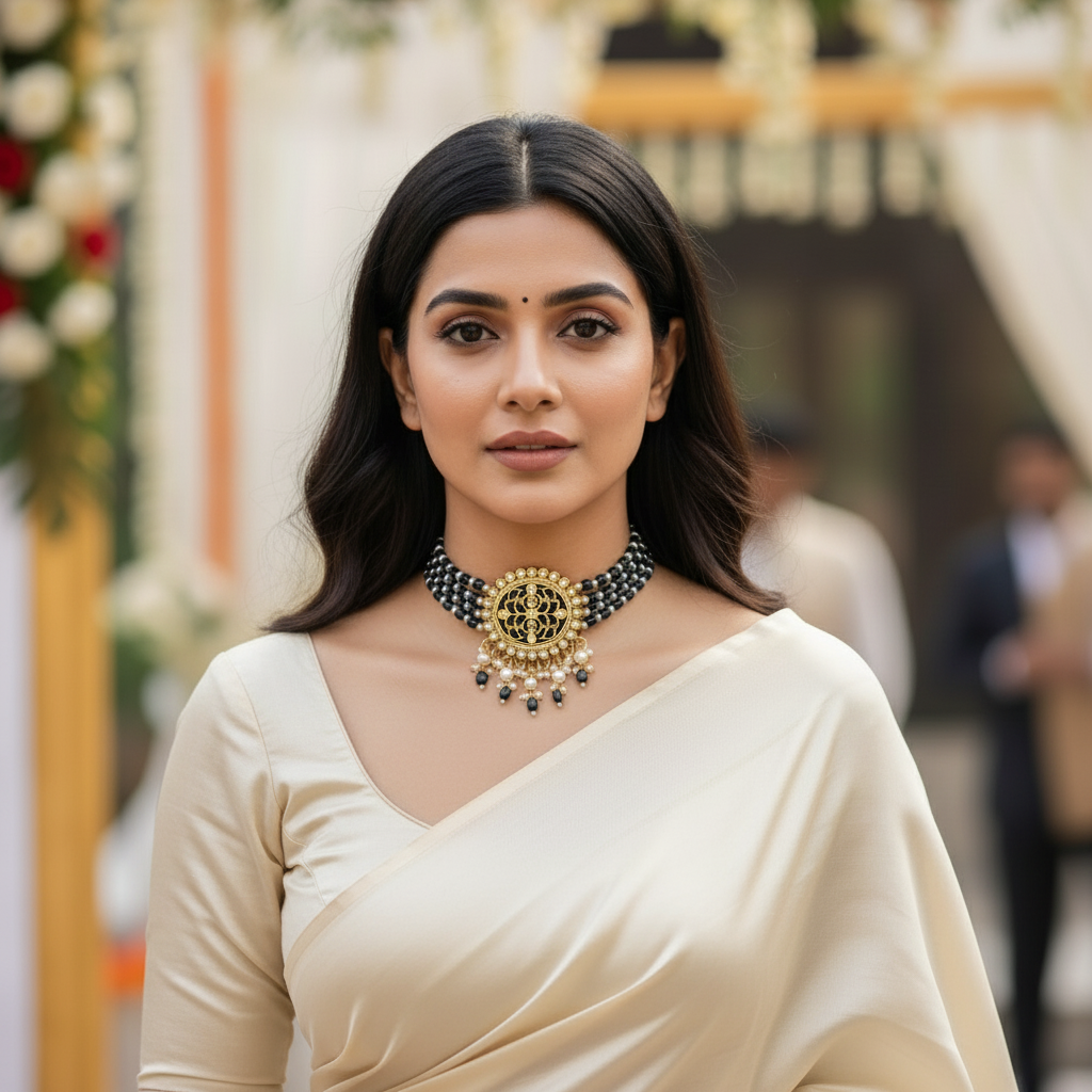 BLACK RIDDHI CHOKER SET