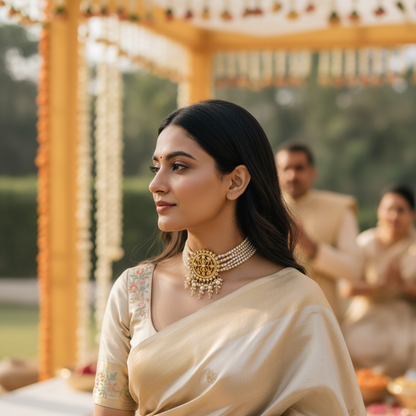 PEACH AHILYA CHOKER SET