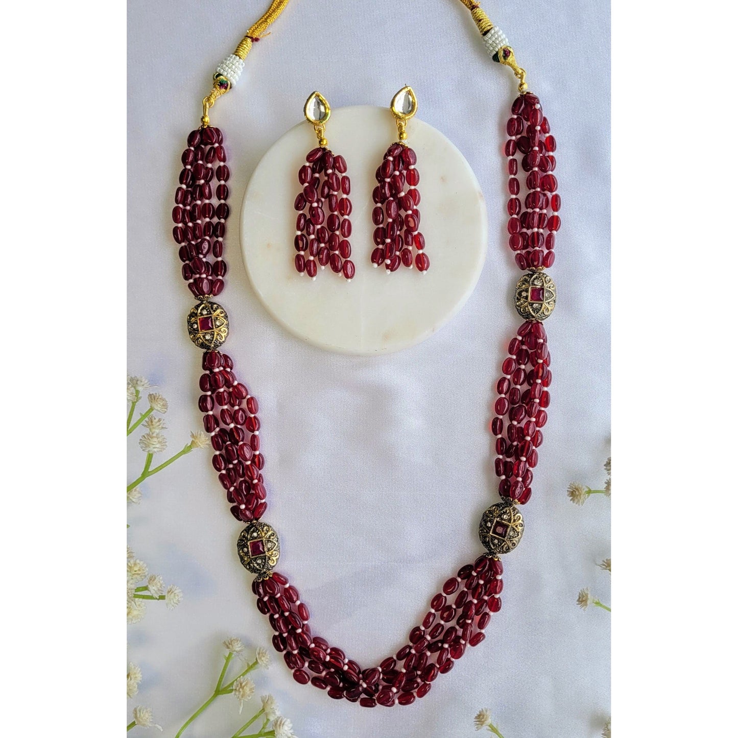 MAROON MIHIRA NECKLACE SET