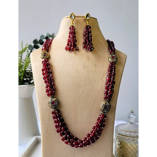 MAROON MIHIRA NECKLACE SET